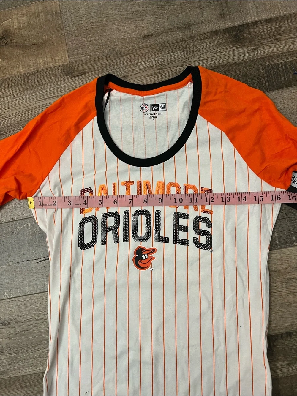 New Era Baltimore Orioles women’s sequin jersey sz S NWT